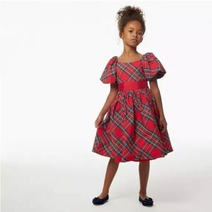 Janie and Jack Red Tartan Plaid Taffeta Dress 5T